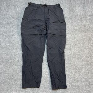 REI Cargo Pants Men Medium Black Convertible Relaxed Straight Leg Outdoor Hiking